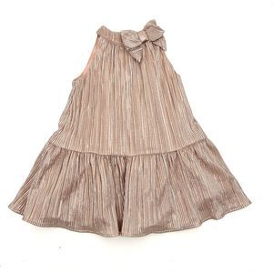 JANIE AND JACK Rose Gold Metallic Sleeveless Ruffle Dress Size 6 - 12 Months